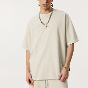 Camiseta de Hombre de Color Sólido, Básica, 100% Algodón, Tejido de Punto, Estilo Hip Hop, Casual, Manga Corta, Transpirable, Corte Regular, Cómoda para el Verano y Uso Diario - Product Image 3