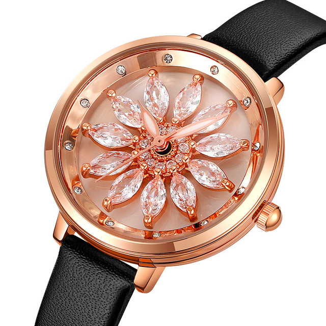SKMEI 2268 Waterproof 30m Customizable Watch Relojes Wristwatch Women Luxury Beauty Girls Quartz Spining Watch for Ladies