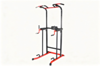 Tour de musculation multifonctionnelle autoportante avec barre de traction et station de dips réglable pour l'entraînement de force du haut du corps et du tronc