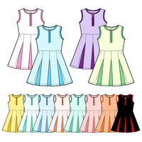 Conjunto Deportivo Escolar para Niñas, Vestido de Tenis sin Mangas para Clases de Educación Física, Falda Plisada, Logotipo de Equipo Personalizado, MOQ Bajo, Compra al por Mayor