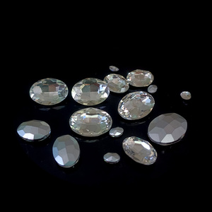 9x18MM Navettes/<span class=keywords><strong>Marquise</strong></span> Facettes Coupe Plaqué Base Blanc Verre Clair Cristal Gemme Usine En Gros - Product Image 3