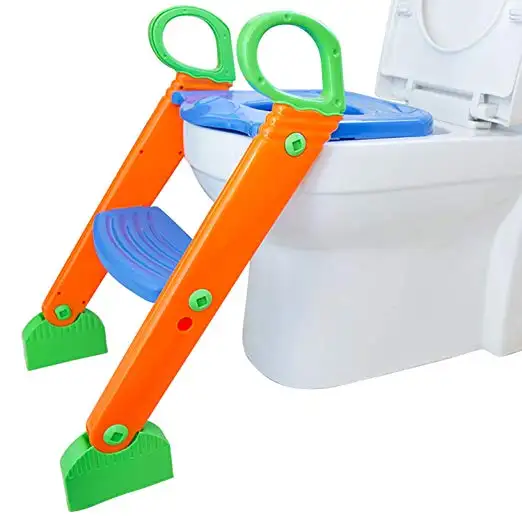 2024 Bestseller Baby-Potty Training Toilettensitz Schritt-Potty Trainingssitz Toilettensitz mit Leiter