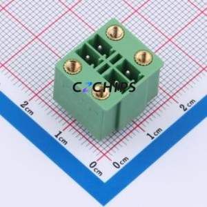 DB2EVHBM-3.5-2*2P-GN Plug-in Terminal Block Through hole,P=3.5mm Board-to-Board / Socket - Closed Screw Fixing 2x2P 3.5mm - Product Image 1