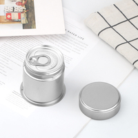 Boîtes en aluminium scellées de qualité alimentaire, durables, 60*60*68mm, vides, 30g 40g 50g, pour l'emballage de café, de matcha en poudre et d'aliments