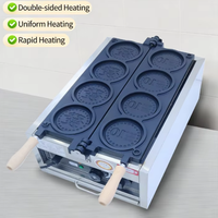 Gaufrier Électrique Professionnel Industriel Commercial Antiadhésif en Acier Inoxydable YYHB Personnalisé pour Gaufres en Forme de Pièce d'Or pour Restaurants