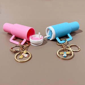 Tumbler Mug Mini Cup 40oz Llavero Stan Cup Accesorios Llavero Bee Key Charm Lip Balm Llavero - Product Image 3