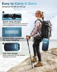 Couverture matelassée <span class=keywords><strong>ultra</strong></span>-légère imprimée numériquement, alternative au duvet, motif personnalisé, pliable, pour le camping et la randonnée en extérieur - Product Image 2