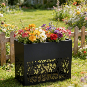 Jardinières sur mesure de grande taille pour jardin, en métal et acier, pots de fleurs d'extérieur de grande taille - Product Image 4
