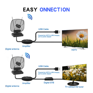 Antena de TV Digital HD de Alta Ganancia para Interiores, DVB T2, Material Plástico, VHF, Suministro de Fábrica ODM - Product Image 2
