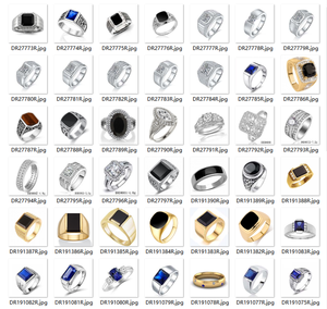 Service d'emballage hommes noir Onyx anneaux Pinky pouce anneau bande pour papa père bijoux confort Fit bague de mariage - Product Image 5