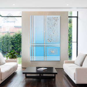 Pintura Moderna Hecha a Mano con Textura de Arena Marina en 3D sobre Lienzo, Arte de Pared Físico sin Marco, Pintura Decorativa de Alta Calidad - Product Image 1