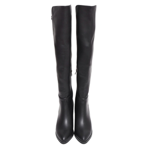 Botas de Mujer hasta la Rodilla con Punta Puntiaguda y Tacón Grueso - Product Image 1