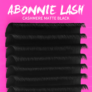Abonnie Cashmere Mink Dark Matte Velvet Lash Trays, Extensiones de Pestañas de Terciopelo, Extensiones de Pestañas Coreanas PBT - Product Image 4