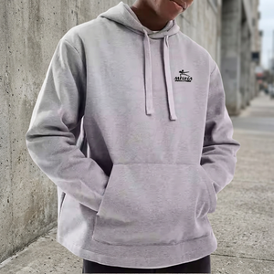 Sweat à capuche décontracté pour homme avec poche kangourou avant et logo en lettres - Product Image 1
