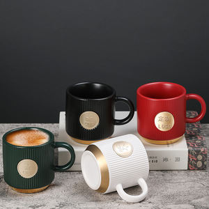 Juego de Tazas de Té de Porcelana Doble de Lujo de 12 oz al por Mayor, con Logotipo de Cobre Personalizado y Caja de Regalo, <span class=keywords><strong>Taza</strong></span> de Café de Cerámica para Regalo Promocional - Product Image 6