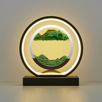 Sablier Quicksand dynamique mobile 3D rapide cinétique coulant sable décoration Art peinture photo LED lampe de Table veilleuse