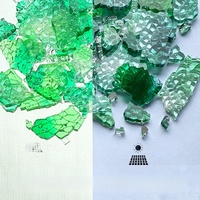 100G de morceaux de verre teinté transparents multicolores - Fragments de mosaïque irréguliers et éclats brisés pour projets artistiques DIY, artisanat du verre
