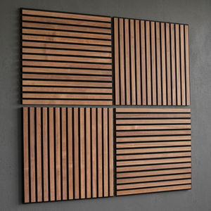 Panneaux acoustiques en bois à lattes, panneaux muraux absorbants le son en MDF, couleur personnalisée, isolation phonique décorative pour hôtel - Product Image 3