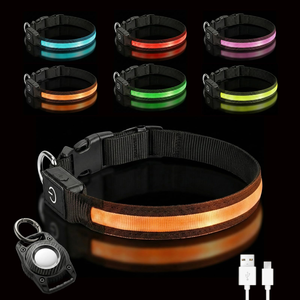 ปลอกคอสัตว์เลี้ยงเรืองแสงในที่มืด ปลอกคอสุนัขแบบ LED ไนลอน อุปกรณ์สำหรับสุนัข - Product Image 1