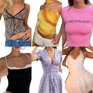 Liquidación a Bajo Precio de Ropa de Mujer de Marca, Vestido Corto Estampado, Inventario de Ropa de Verano, Envío Aleatorio - Product Image 5