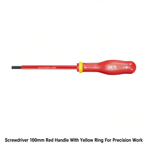 Screwdriver 100mm Red Handle With Yellow <b>Ring</b> For Precision Work - Product Image 2