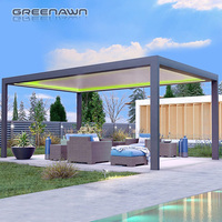 Kit de pergola bioclimatique en aluminium motorisé avec toit à lames orientables, imperméable et offrant une protection solaire, pour jardin extérieur - 3x2