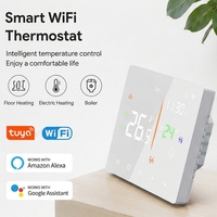 Termostato Inteligente Wifi Tuya, Control Remoto Móvil, Compatible con Alexa, Carcasa Protectora Resistente al Polvo y Agua IP20