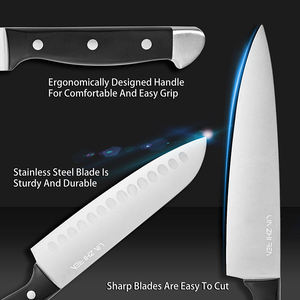 Bộ dao bếp chuyên nghiệp 22 món bằng thép không gỉ, kèm thớt gỗ - Product Image 5