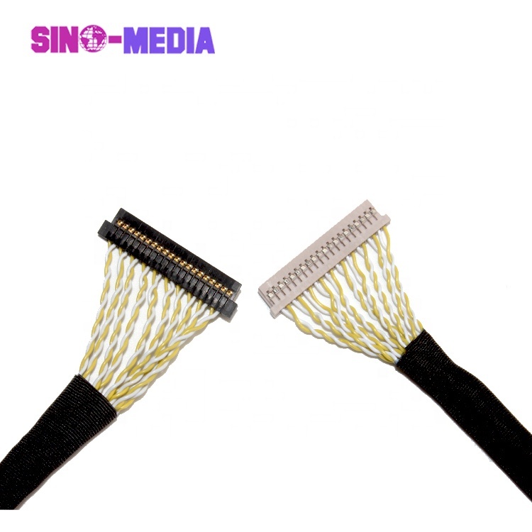Sino Media Lvds Extension Cable Connector Lvds Cable 20 Pin Assemblies 30P For Lvds Cable Pinout Lcd Monitor Display