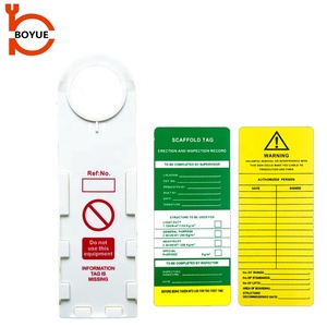 중국 공급자 주문을 받아서 만들어진 위험 표시 아bs 안전 경고 주문화 Pvc tagout/아bs 비계 안전 꼬리표 - Product Image 5