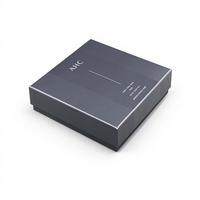 Boîte cadeau rigide de luxe grise personnalisée avec logo pour ensemble de soins de la peau, vente en gros, boîte d'emballage en carton avec couvercle et base, avec plateau en blister
