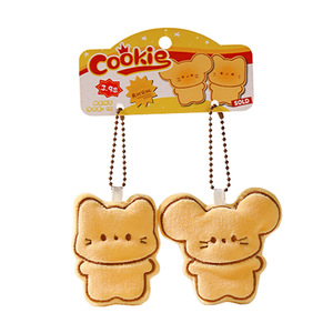 Dễ thương kem phong cách Cookie gấu cặp bán buôn dây buộc túi quyến rũ vòng chìa khóa sang trọng Mặt dây chuyền phụ kiện Keychain Claw máy đồ chơi - Product Image 6