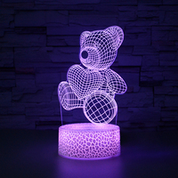 Veilleuse LED 3D Saint-Valentin, lumière d'ambiance colorée, logo lumineux, cadeau Tanabata, cadeau commémoratif d'amour, lumineux