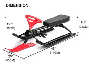 Winter spice Ski Supplies Ski Sledge PVC snow Scooter Ski Suppliables Snowboard - Product Image 2