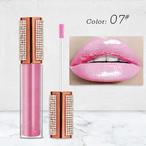 Lipgloss Grosir Penjual Membuat Logo Kustom Lipstik Tanpa Logo Glitter Shimer Nude Velvet Lipstik Cair Matte Tahan Lama