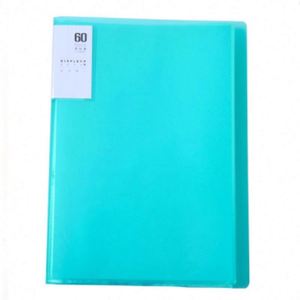 60 Pockets Plastic Presentation Book <b>Portfolio</b> <b>Folder</b> File <b>Folder</b> Clear Sleeves Protectors Display Book Document Organizer - Product Image 1