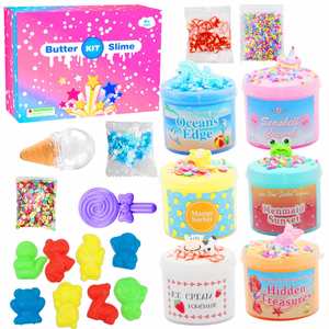 Zhorya 6 pièces 60 ml Slime Beurre Moelleux Boules de Mousse Granules de Sucre Kit Slime Crème Glacée DIY Jouet pour Enfants - Product Image 1