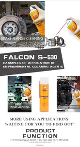Falcon S 530 Khuôn Môi Trường Chất Tẩy Rửa Vết Bẩn Nhựa Chất Tẩy Rửa Công Nghiệp Chất Tẩy Vết Bẩn Cặn Sạch Phanh Sạch 550Ml