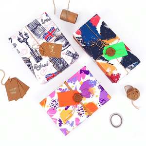 High Quality Wholesale 80g Birthday Playful Graffiti Kraft <b>Paper</b> Tissue Gift Luxury Custom Packaging <b>Wrapping</b> <b>Paper</b> <b>Roll</b> - Product Image 6