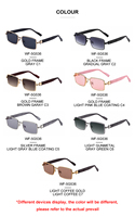 KAJILA Vente en gros de lunettes de soleil fantaisie à la mode avec logo personnalisé, monture en métal rectangulaire, protection UV400, lunettes de soleil pour femmes