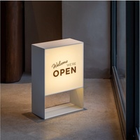 Insegna LED Retroilluminata a Forma di Cubo, Sottile e Impermeabile, per Negozi, Saloni, Ristoranti e Punti Vendita