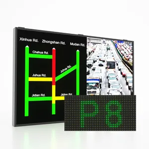 Street Mounted Led Display Screen Full Color Ultra Brightness Type P8 Variable Message Sign