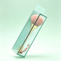 Emballage en plastique PET de haute qualité, logo personnalisé, pinceaux de maquillage, cosmétiques recyclables, coffret cadeau spécifique, magnifique boîte à pinceaux