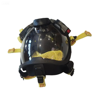 Masque de communication intégral sphérique ignifuge et résistant aux acides, avec filet de tête réglable en Kevlar, pour SCBA, pompier, sauvetage, portable