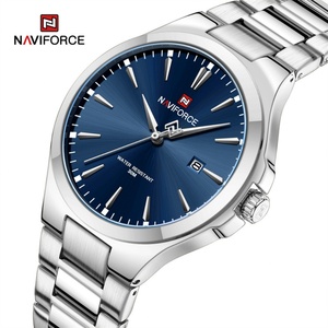 NAVIFORCE, relojes de diseño Original a la moda para hombre, relojes de pulsera de acero inoxidable con calendario sencillo, relojes de pulsera impermeables para hombre, reloj Masculino - Product Image 2