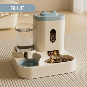 Pemberi makan kucing dan Dispenser air 2 in 1 Dispenser air otomatis hewan peliharaan tempat penyimpanan makanan hewan untuk anjing kucing kecil - Product Image 2