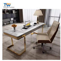 Bureau moderne au design simple pour la maison, bureau lumineux, ordinateur de luxe pour patron, bureau et chaise de consultation en beauté médicale
