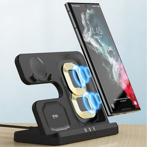 Base de <span class=keywords><strong>Carga</strong></span> Inalámbrica 3 en 1 para Samsung S23 S22 S21 Ultra Note Watch 6 5 Active <span class=keywords><strong>Buds</strong></span>, Estación de <span class=keywords><strong>Carga</strong></span> Rápida de 15W - Product Image 2