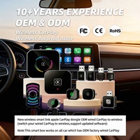 Adaptor Mini Wireless Carplay Apple Carplay & Android Auto dengan Chipset Allwinner V851 Dongle untuk Mobil