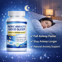 Comprimés de soutien au sommeil à marque privée OEM 650mg 60 unités Végétaliens pour la tranquillité et la relaxation des adultes